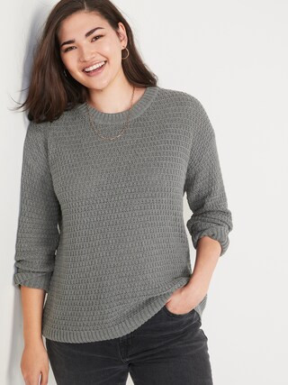 Textured Cotton-Blend Tunic Sweater for Women | Old Navy (US)