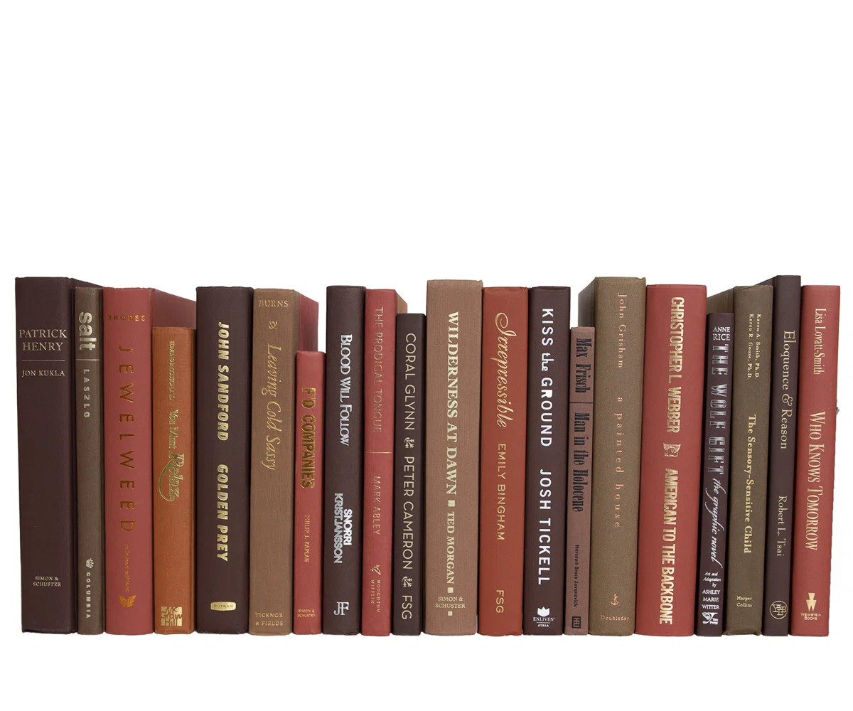 Decorative Books - Cobblestone Books - Red and Brown Books By The Foot | Wayfair North America