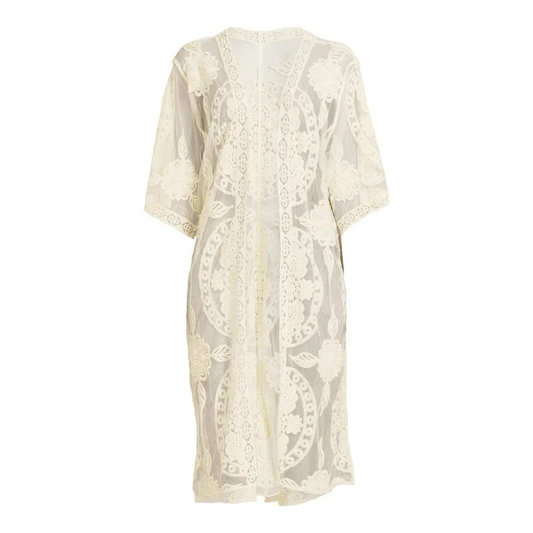 Time and Tru Women's Lace Layering Piece, 2XL/3XL, Ivory | Walmart (US)