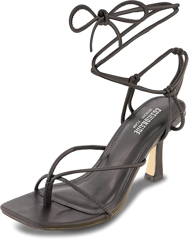 CUSHIONAIRE Women's Belaire dress sandals +Memory Foam, Wide Widths Available, Black 7 | Amazon (US)
