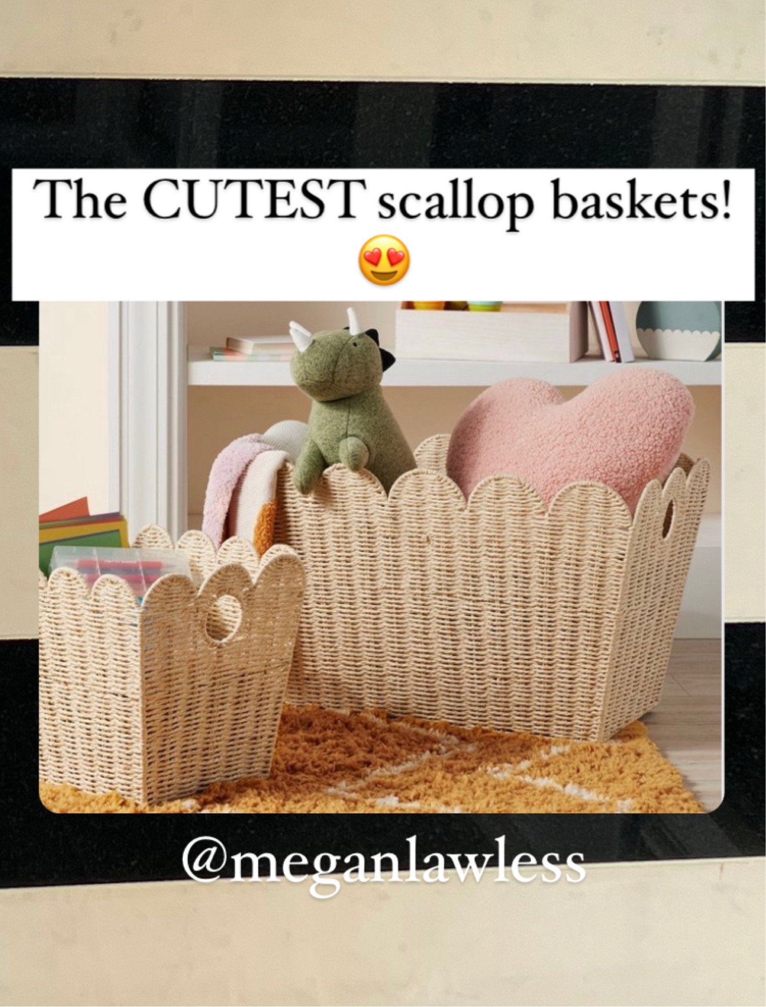 Scallops, scallop baskets, storage, organization, toy storage, nursery decor, bathroom Organization, laundry, laundry room, mud room, playroom , home decor 

#LTKhome #LTKkids #LTKfamily