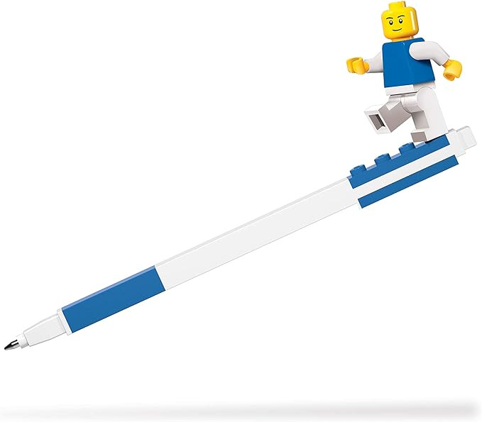 IQ LEGO Stationery Pen Pal - LEGO Blue Gel Pen and Classic Minifgure (Minifigure Colors May Vary) | Amazon (US)