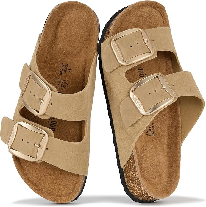 Project Cloud 100% Genuine Leather Flat Sandals for Women 2026 Comfortable Beach Essentials Women... | Amazon (US)