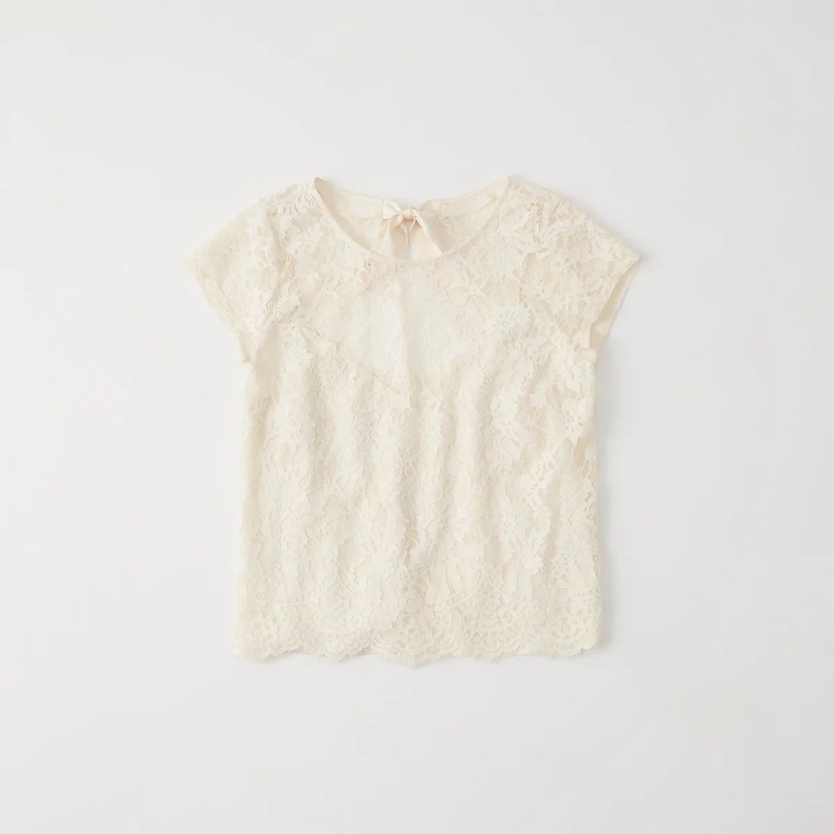 Bow-Back Lace Top | Abercrombie & Fitch US & UK