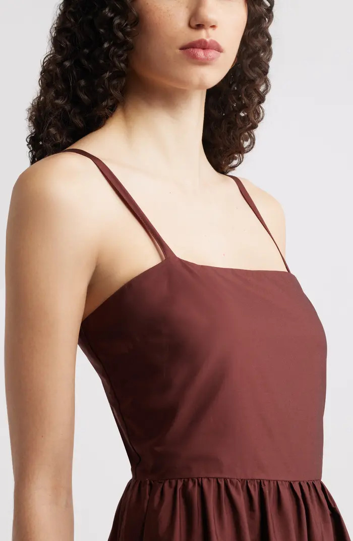 Cotton Poplin Tiered A-Line Dress | Nordstrom