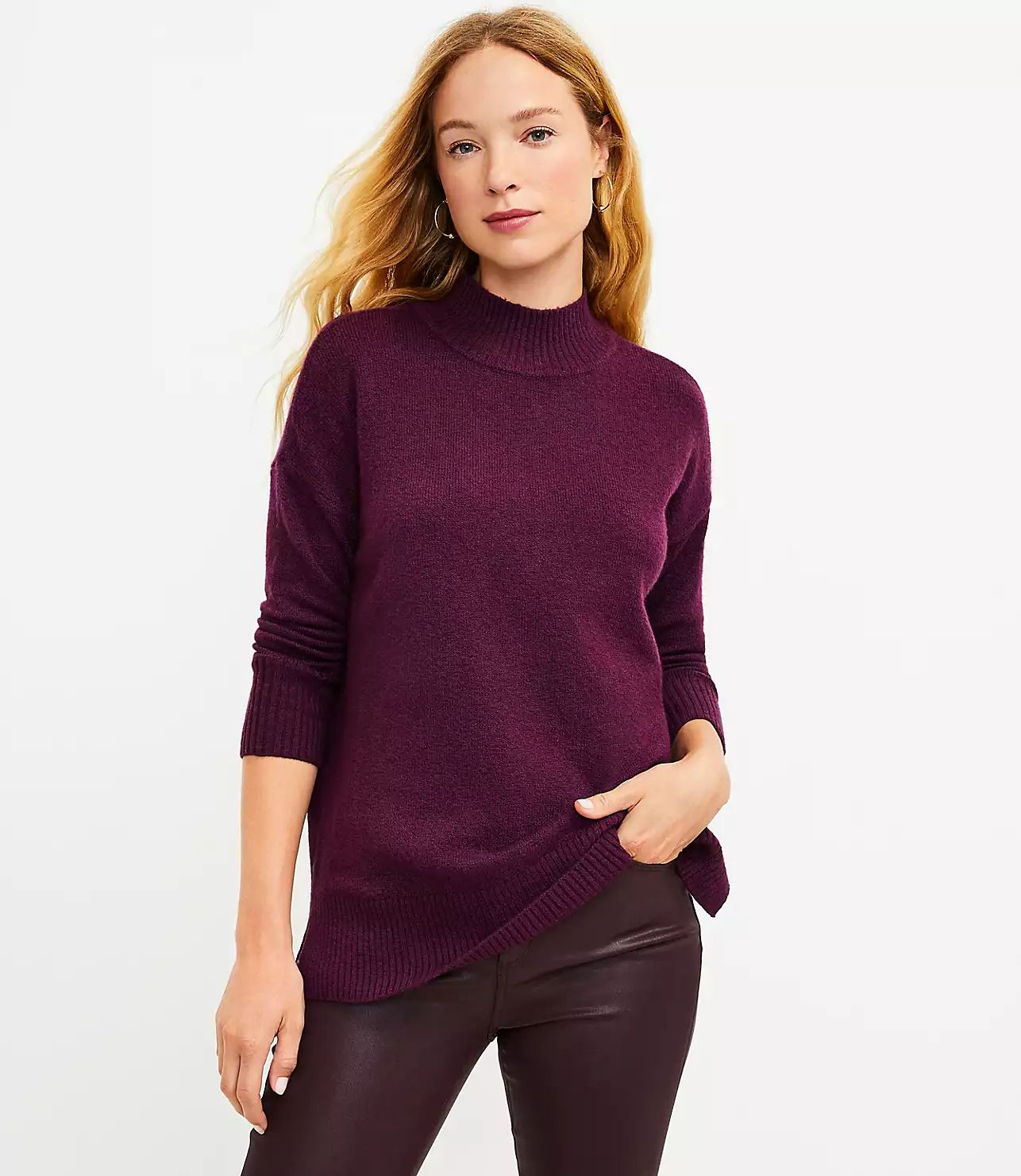 Turtleneck Tunic Sweater | LOFT