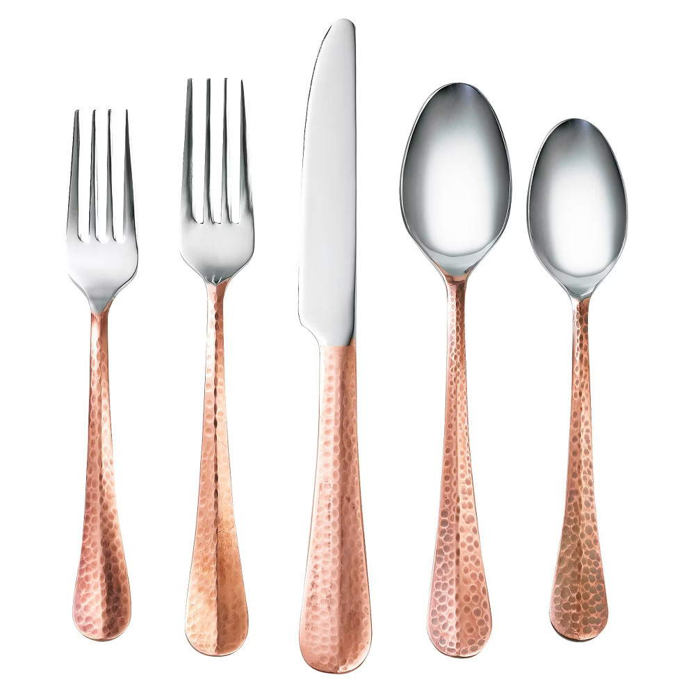 Cambridge Silversmith Jessamine Copper 20-pc. Silverware Set, Brown/Silver | Target