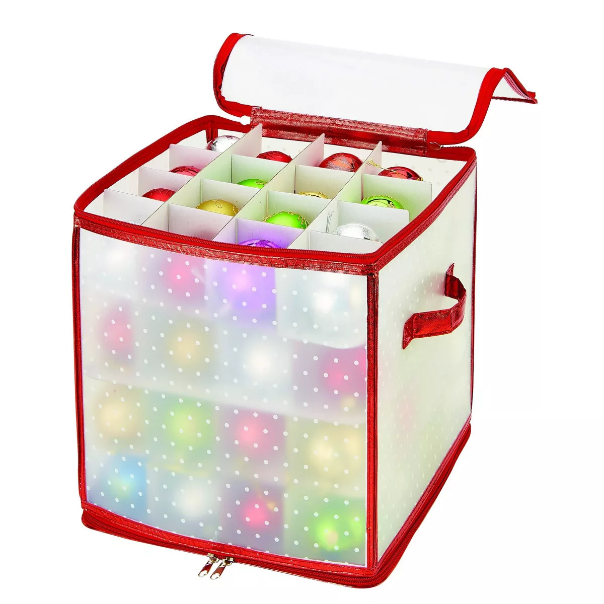 Ornament Storage Organizer Holds 64 2.25in Ornaments Red - Simplify | Target