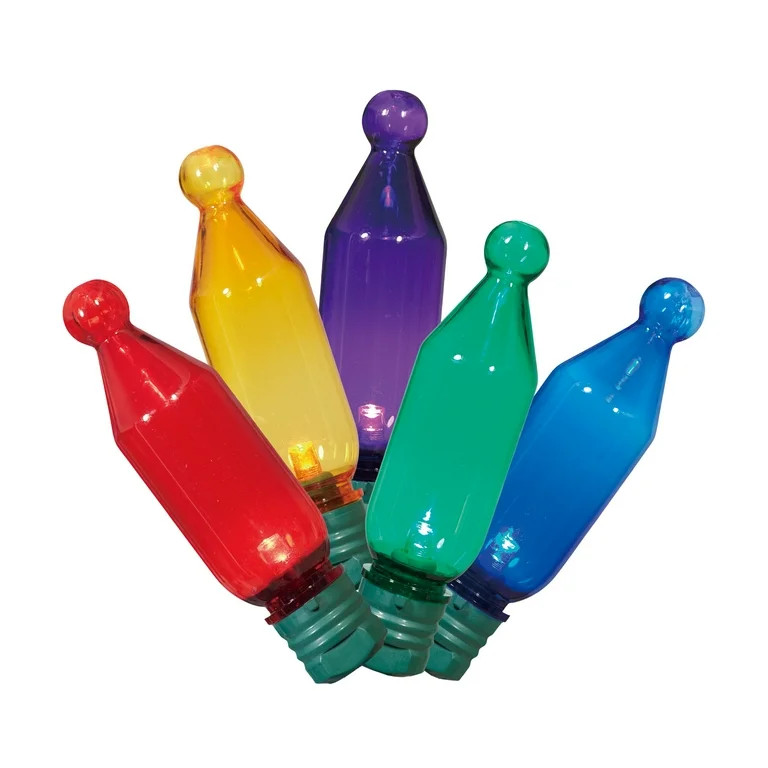 Indoor/Outdoor 25-Count LED Oversized Mini Christmas String Lights, Multicolor, 14', by Holiday T... | Walmart (US)