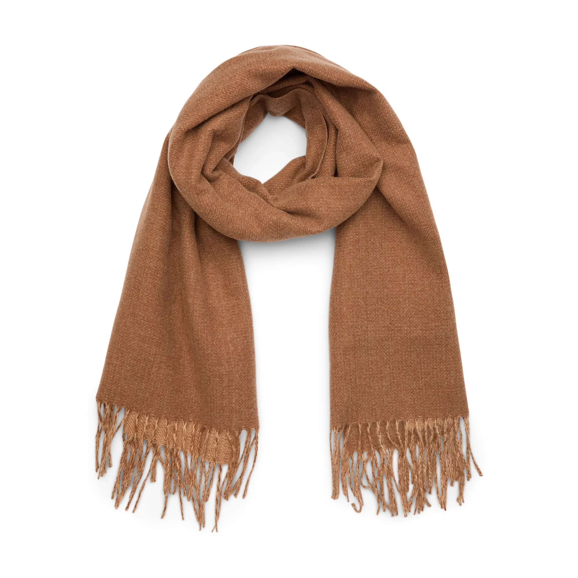 Time and Tru Women's Two-Sided Blanket Winter Scarf, Tan - Walmart.com | Walmart (US)