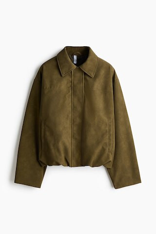 H & M - Collared bomber jacket - Green | H&M (UK, MY, IN, SG, PH, TW, HK)