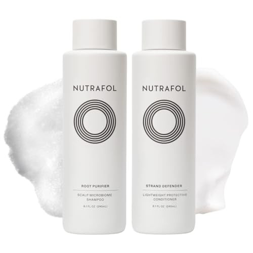 Nutrafol Shampoo and Conditioner, Cleanse and Protect Hair and Scalp, Improves Hair Volume, Strength and Texture, Physician-formulated for Thinning Hair, Color Safe - 8.1 Fl Oz Bottle | Amazon (US)