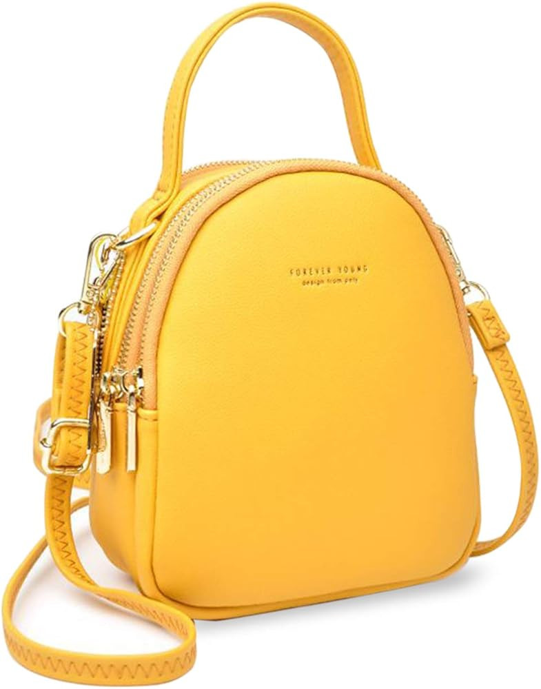 PORRASSO Mini Backpack Women Fashion Handbag Waterproof Cross-body Bag with Earphone Hole Ladies ... | Amazon (US)