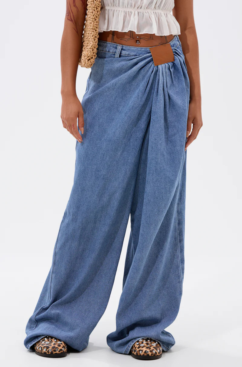 TOO MUCH FOR YOU WIDE LEG DENIM | AKIRA