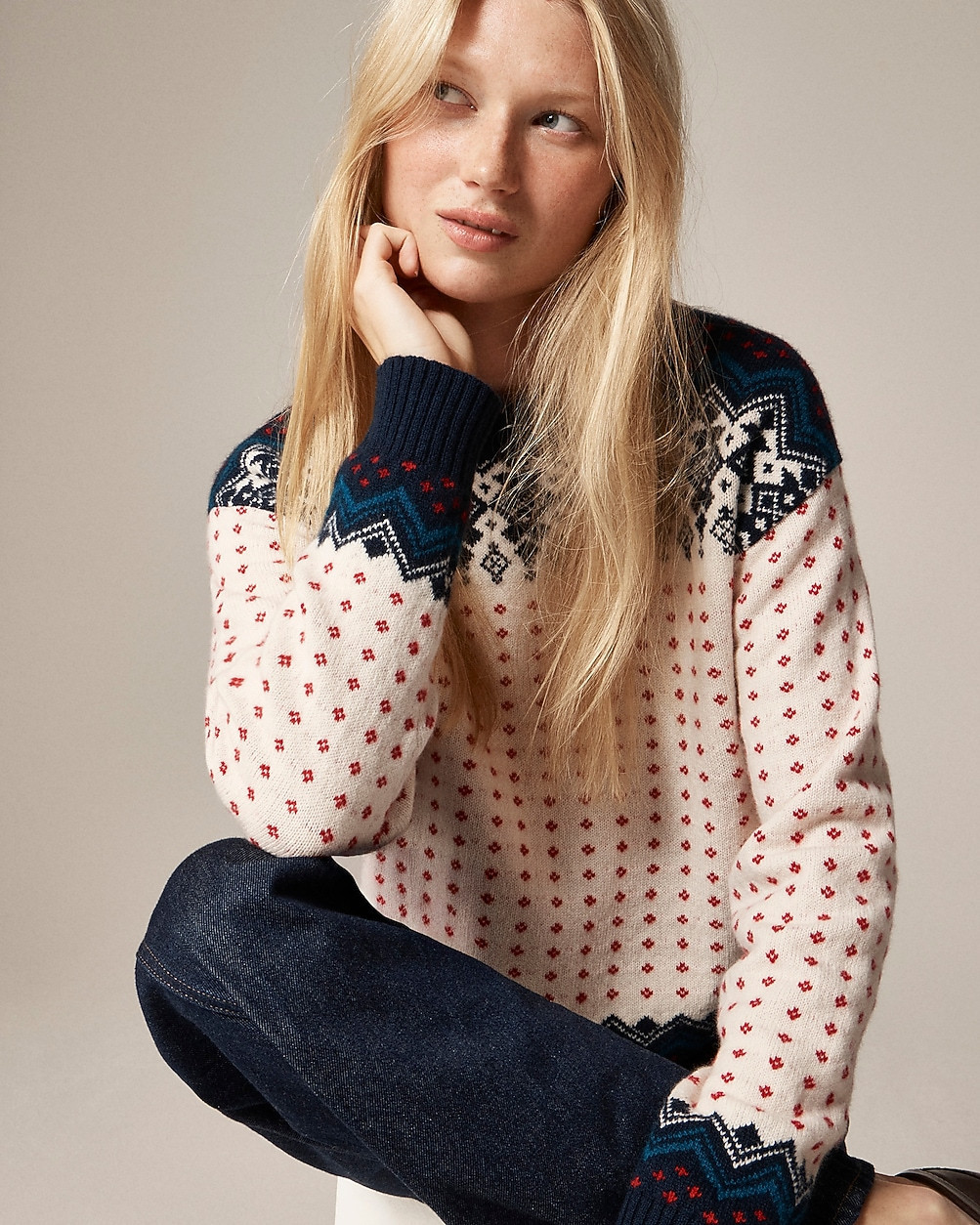 Fair Isle crewneck sweater in vintage wool | J. Crew US