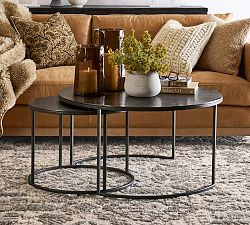 Duke Round Metal Nesting Coffee Tables | Pottery Barn (US)