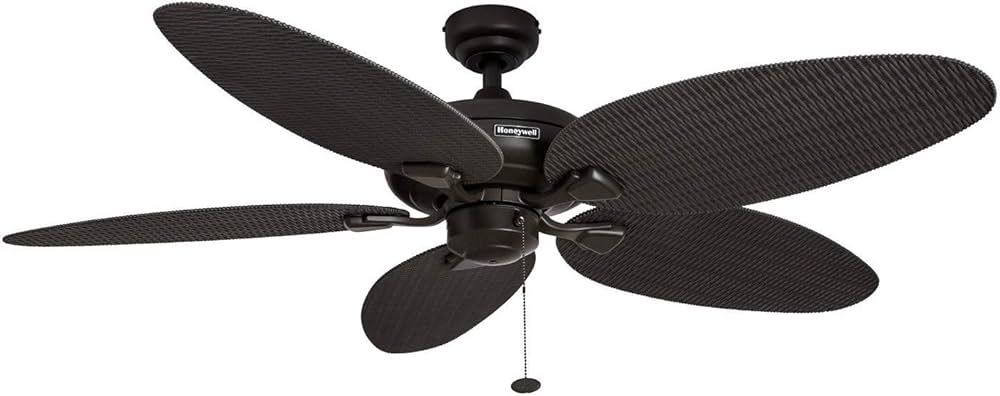 Honeywell Ceiling Fans Duval, 52 Inch Tropical Indoor Outdoor Ceiling Fan with No Light, Pull Cha... | Amazon (US)