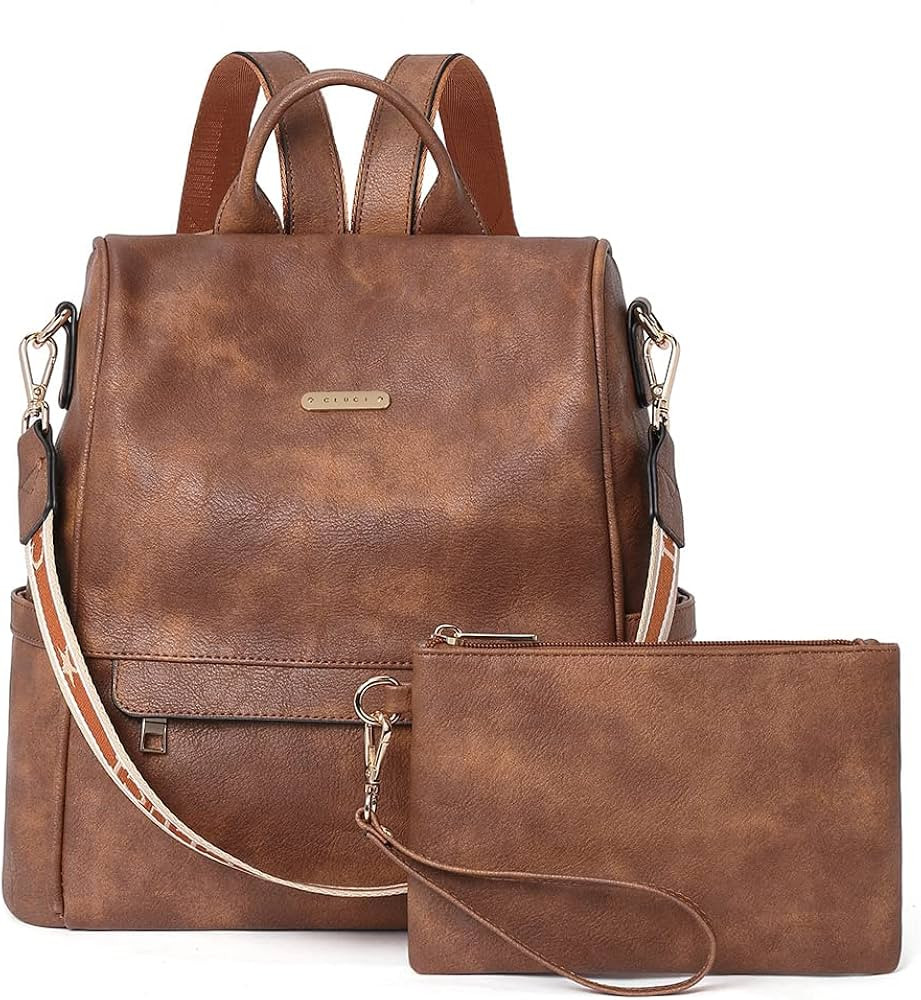 CLUCI Women Backpack Purse Fashion Leather Large Designer Travel Ladies College Shoulder Bags | Amazon (US)
