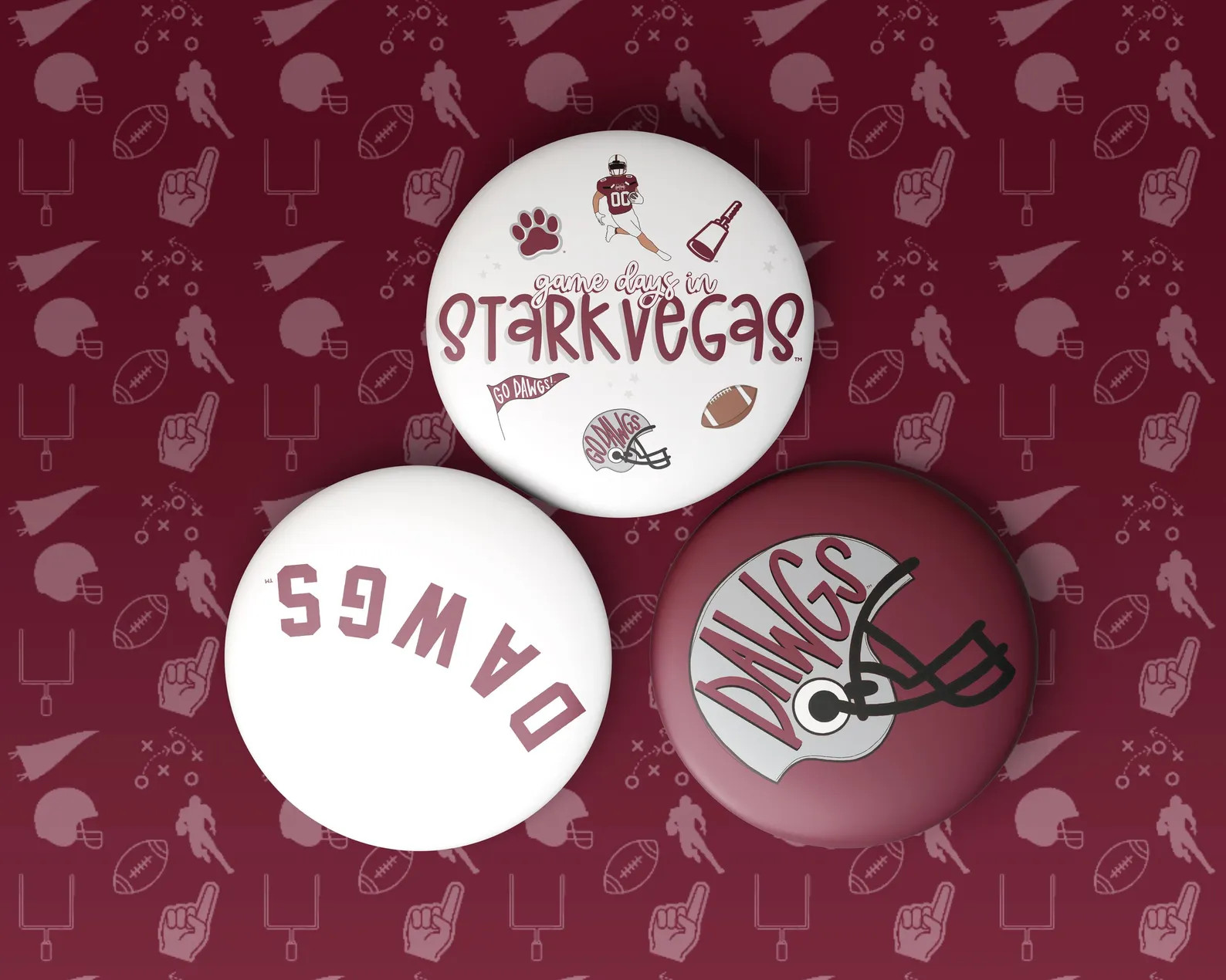 Mississippi State Game Day Tailgate Buttons | Game Day Pins | College Football | Tailgate Buttons... | Etsy (Global)