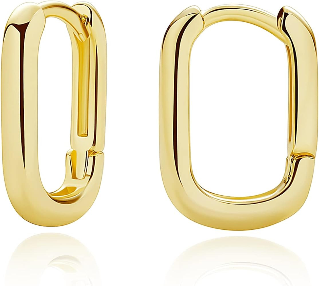 Me&Hz Gold Huggie Earrings Small Huggie Hoop Earrings for Women 14K Gold Plated Hypoallergenic Cu... | Amazon (US)
