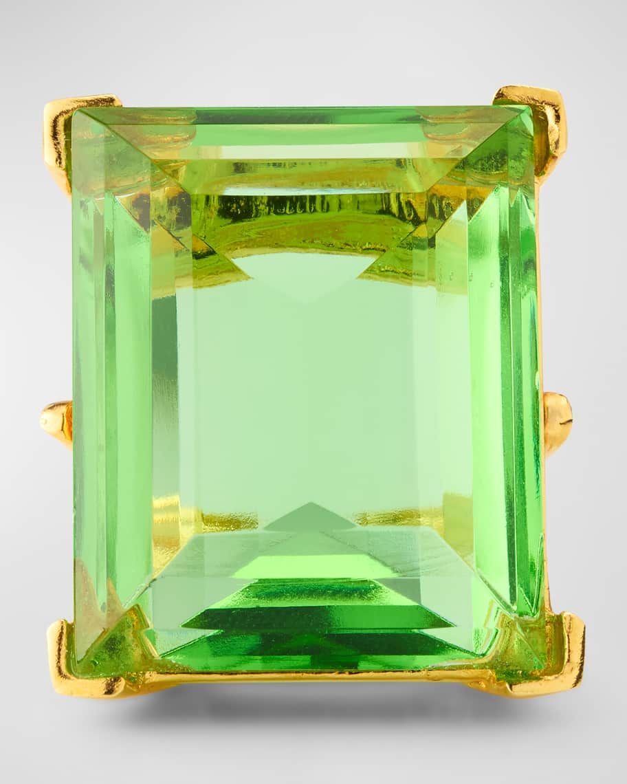 Polished Gold-Plated Peridot Ring | Neiman Marcus