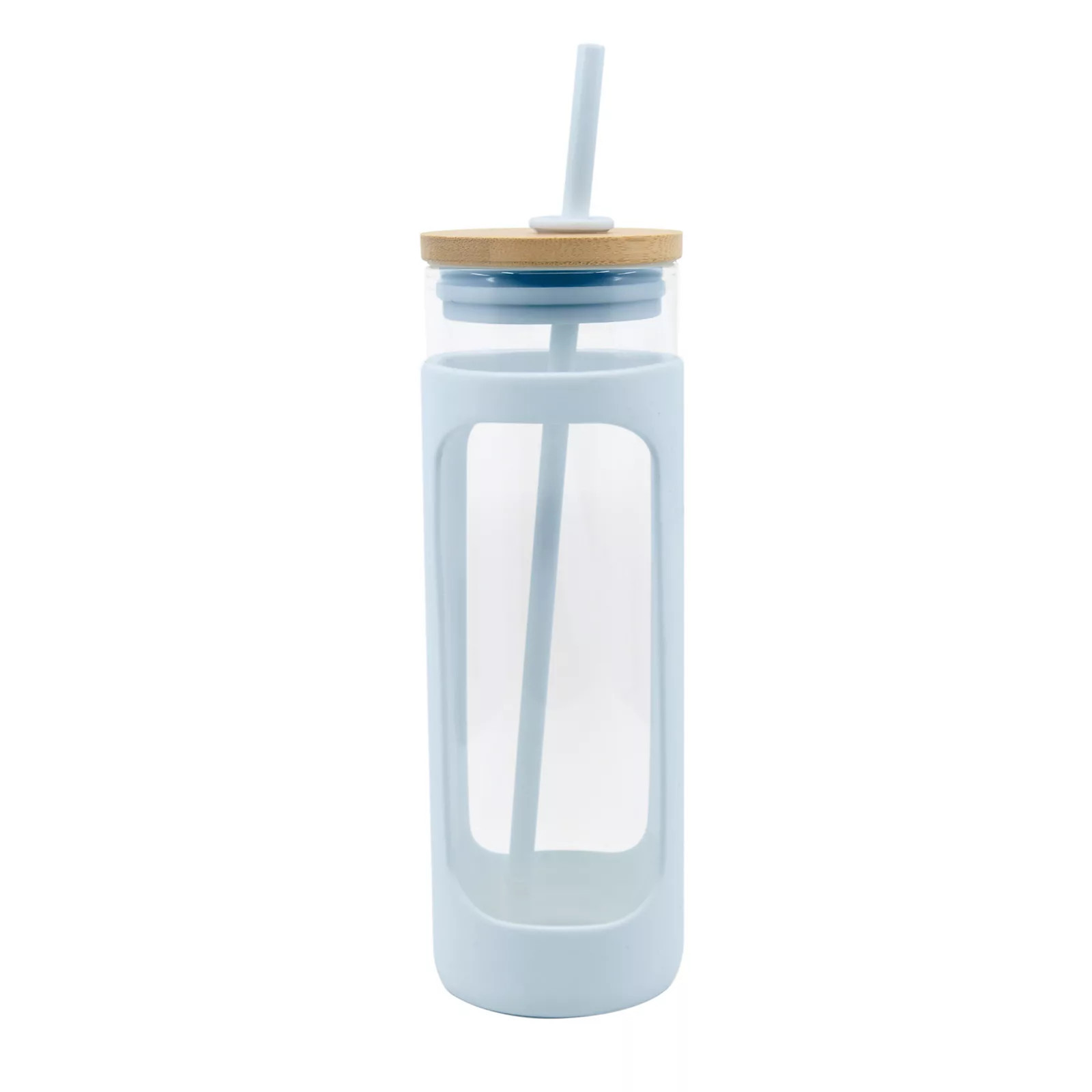 Glass Silicone Water Bottle, Blue | Kohl's