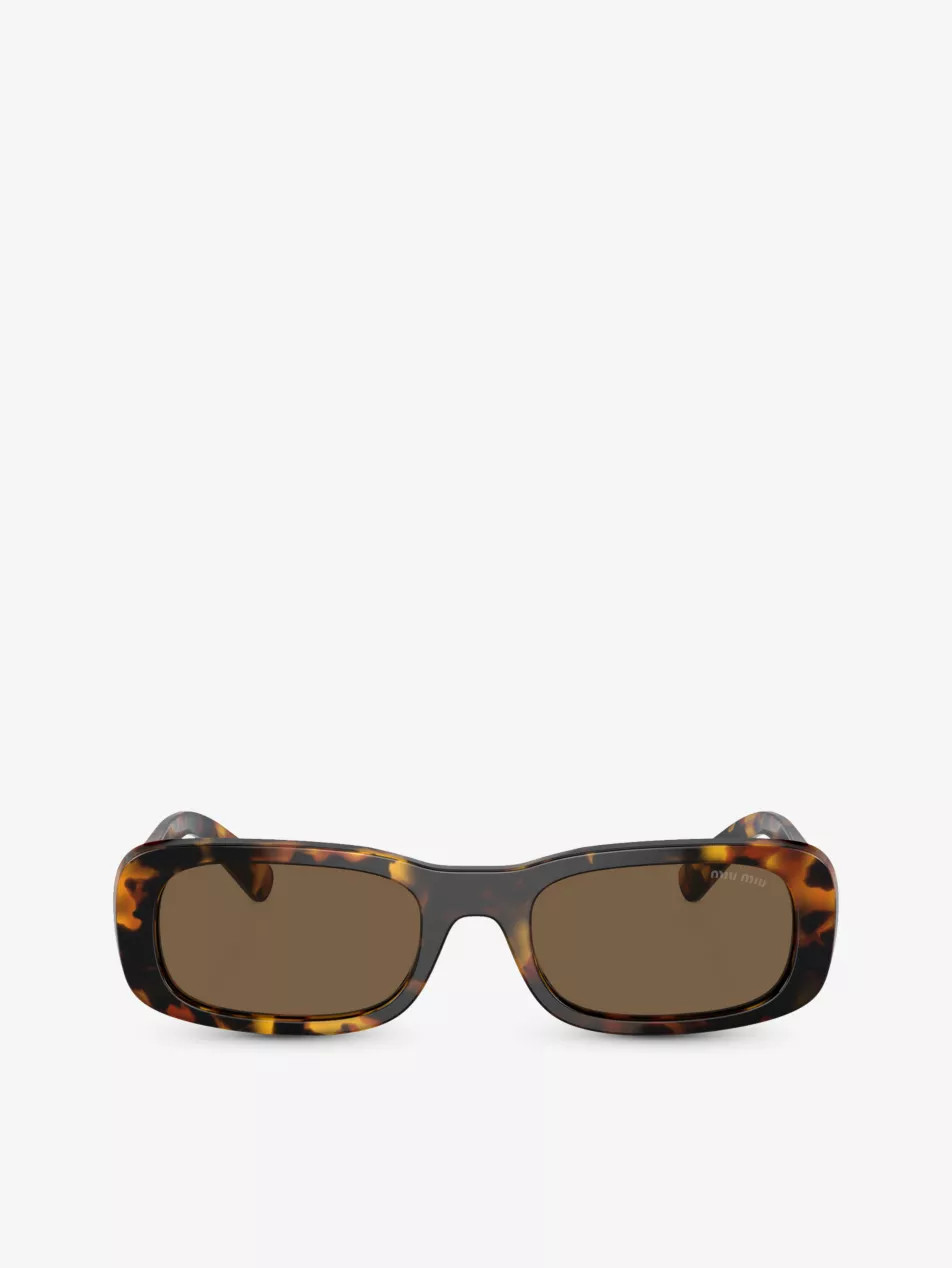 MU 08ZS rectangle-frame acetate sunglasses | Selfridges