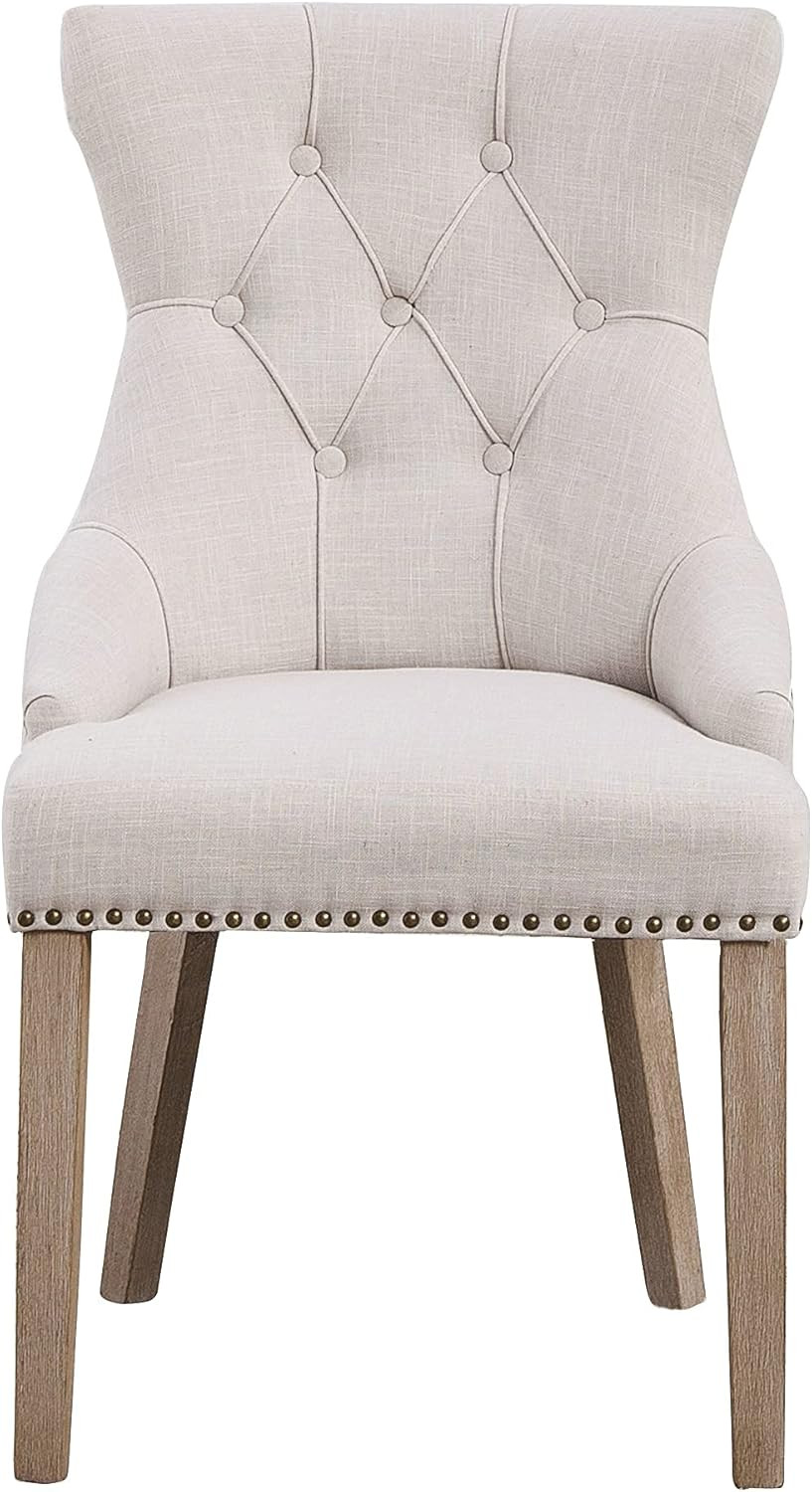 BTEXPERT BB5109-2 High Back Tufted Parsons Upholstered Padded Dining Room Chairs Side Solid Wood ... | Amazon (US)