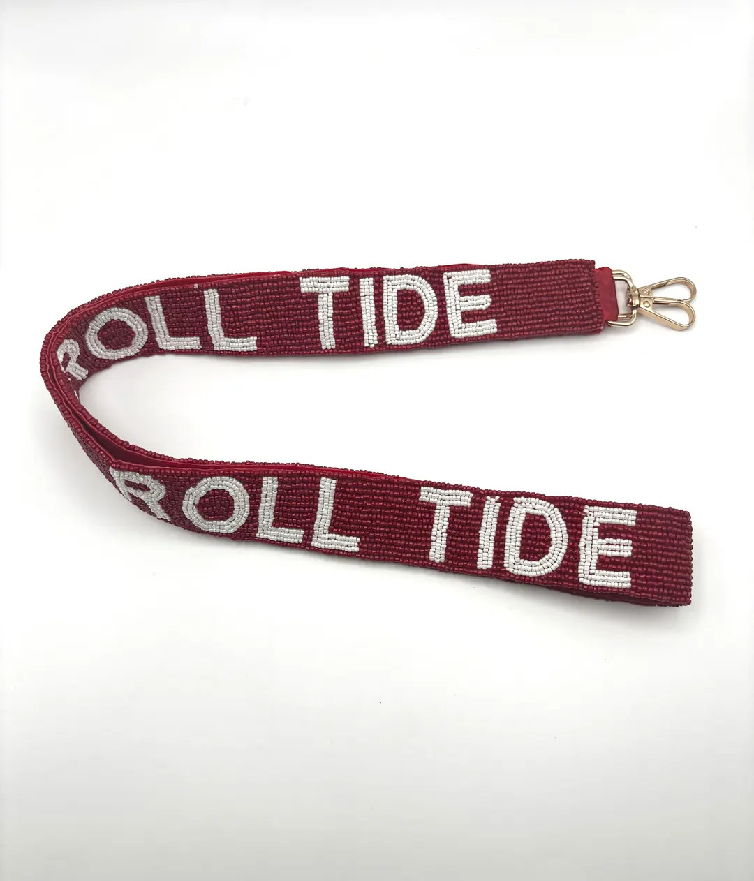 Beaded Game Day Purse Strap, Hand Beaded, Crimson and White, Roll Tide - Etsy | Etsy (US)