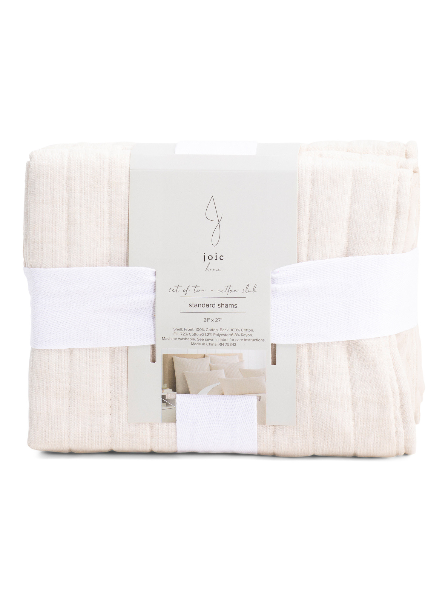 2pk Channel Slub Shams | TJ Maxx