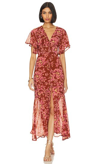 Kenzie Dress in Rust Floral | Revolve Clothing (Global)