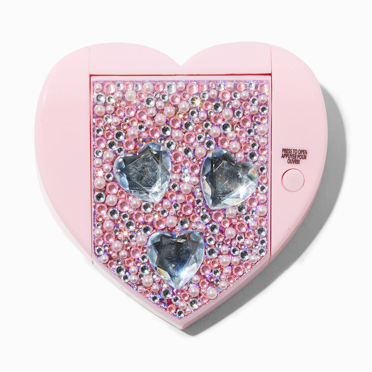 Claire's Club Pearl Heart Mechanical Bling Lip Gloss Set | Claire's (US)