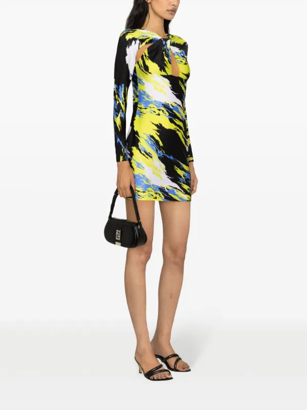 Coperni abstract-print Twisted Jersey Minidress - Farfetch | Farfetch Global