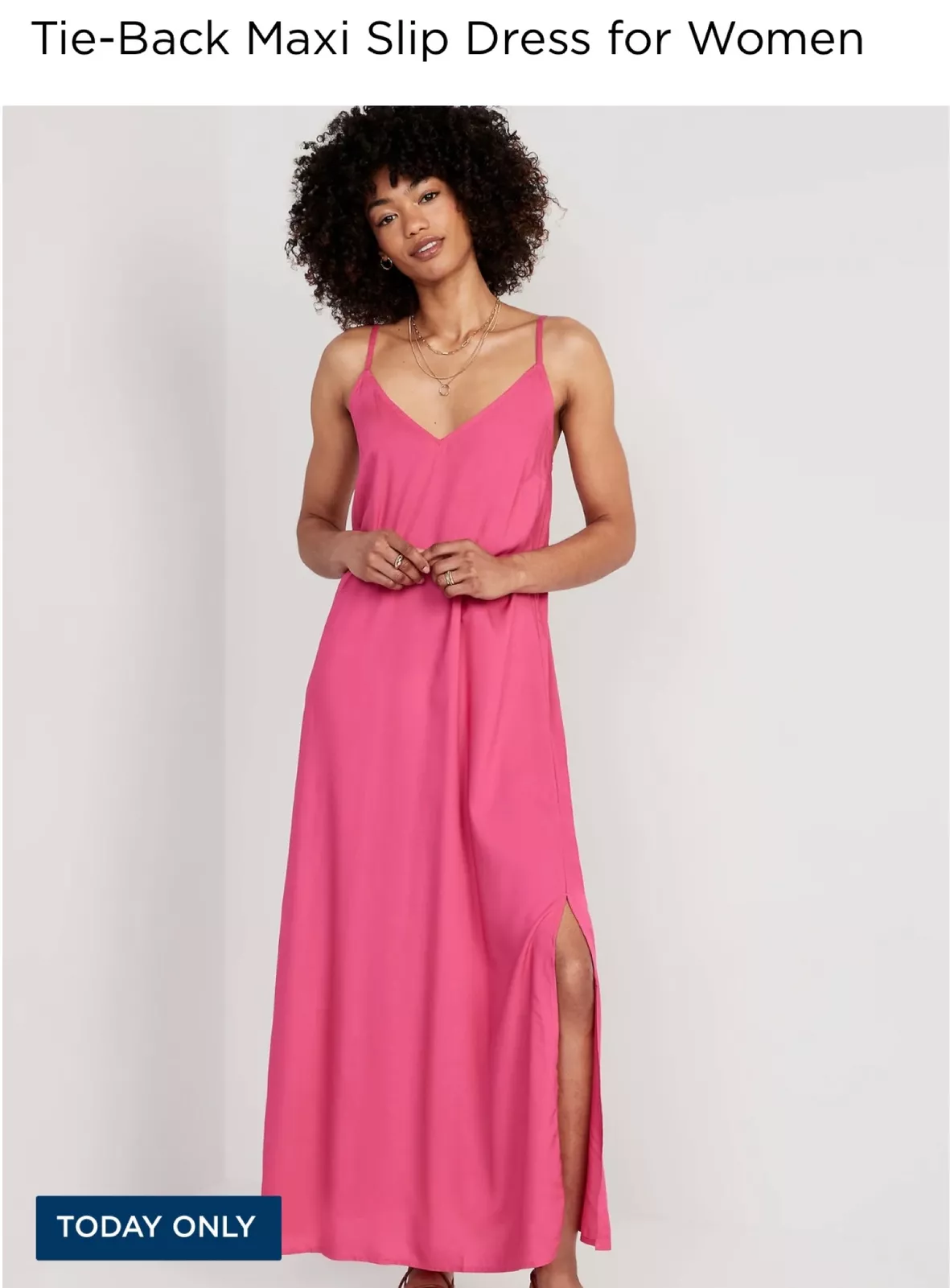 Tie-Back Maxi Slip Dress for Women curated on LTK