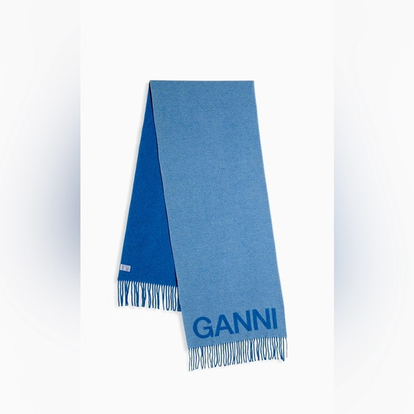 GANNI Wool Logo Scarf NWT | Poshmark