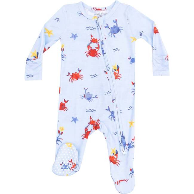 2 Way Zipper Footie, Crayon Crabs | Maisonette