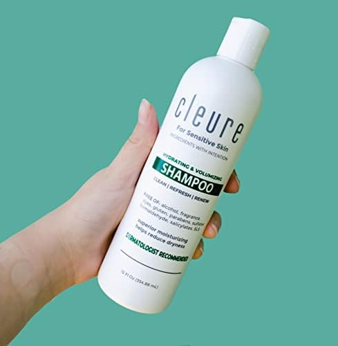 Cleure Shampoo Sensitive Skin, Fragrance, SLS, Gluten, Paraben Free (12 oz, 1 Pack) | Amazon (US)