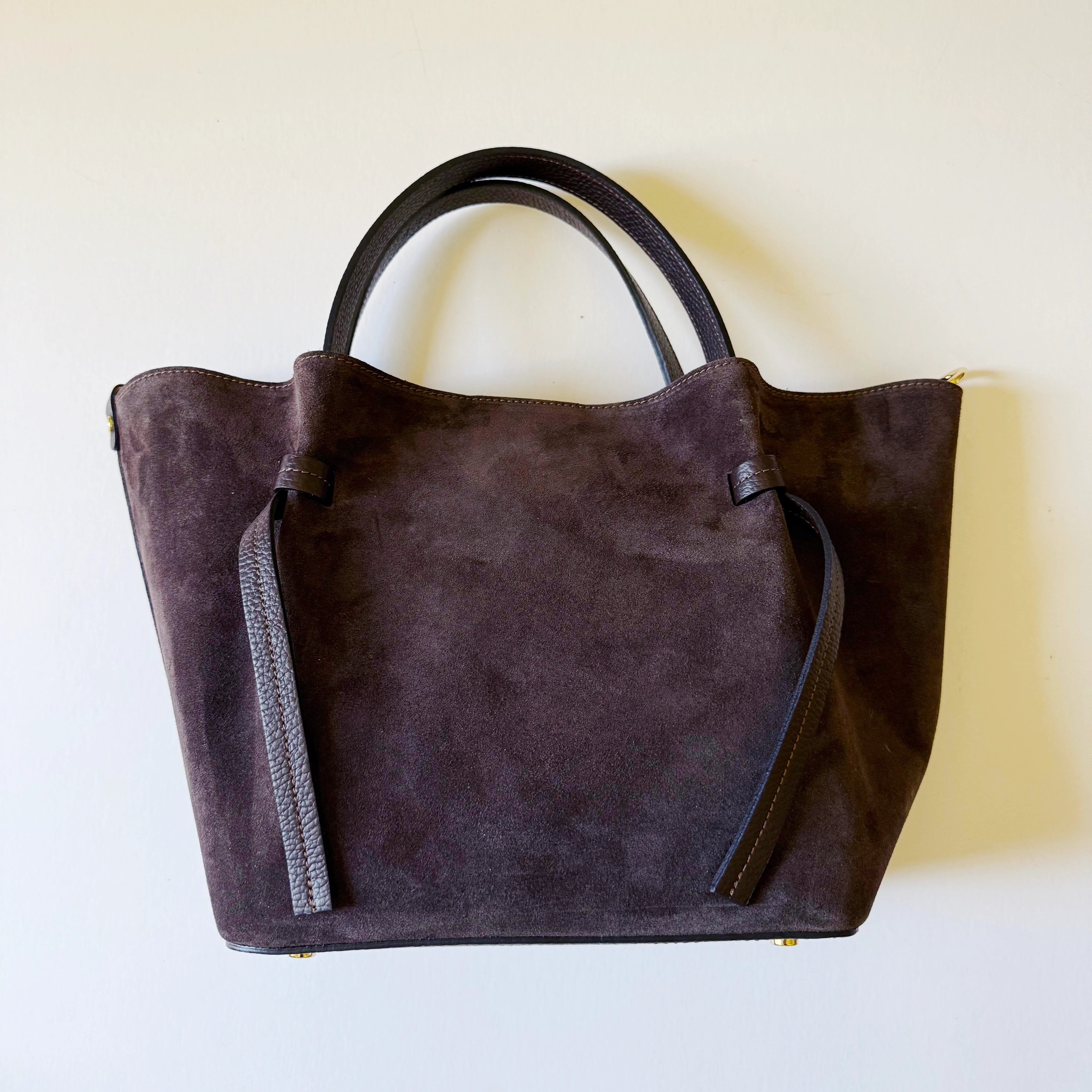 Suede Milan Tote: Espresso Brown | Colores Collective