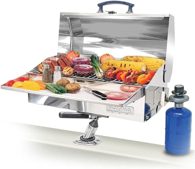 Magma Cabo Grill - Marine-Grade Stainless Steel Barbecue Grill for Boats - Portable Propane Gas w... | Amazon (US)