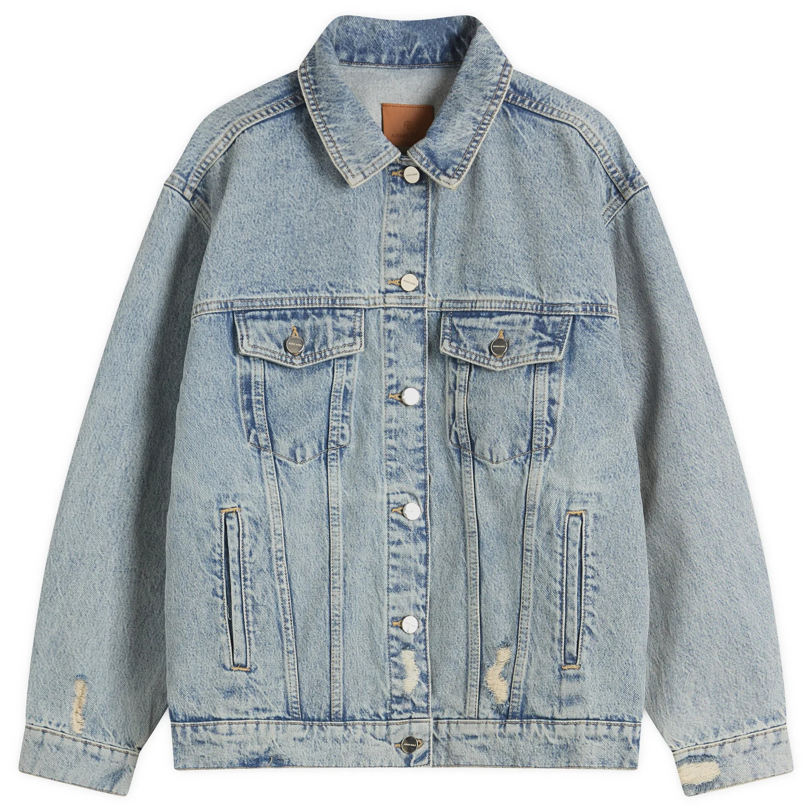 Anine Bing Women's Rory Denim Jacket in Vintage Blue, Size Medium | END. Clothing