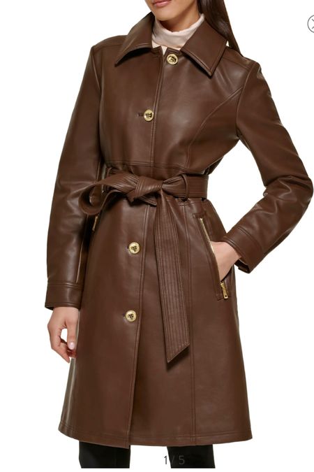 Faux leather belted trench coat. This coat is on sale, 59% at under $100 right now!!  Stay warm and stylish without breaking the bank!! 


#LTKsalealert #LTKFind #LTKSeasonal