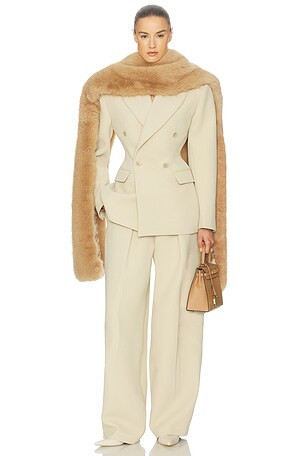 Faux Fox Scarf in Bisque | Revolve Clothing (Global)