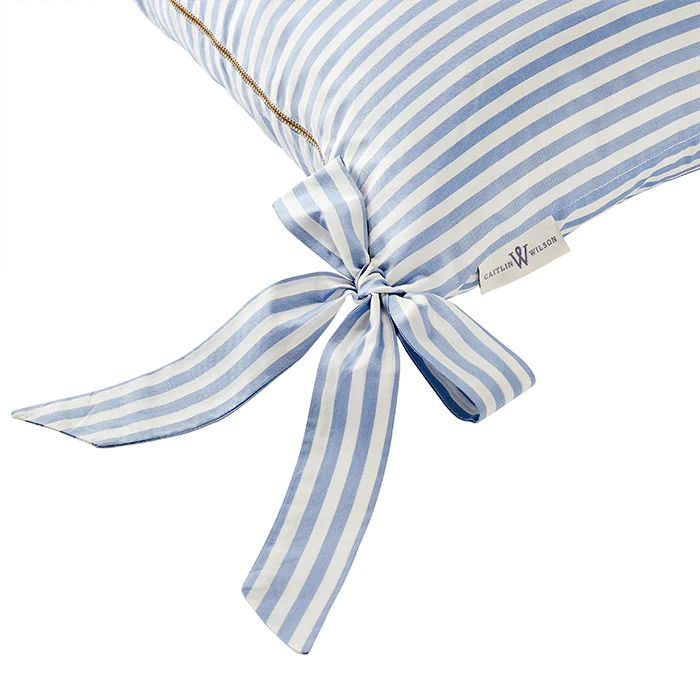 Noelle Bow Pillow in French Blue | Caitlin Wilson Design
