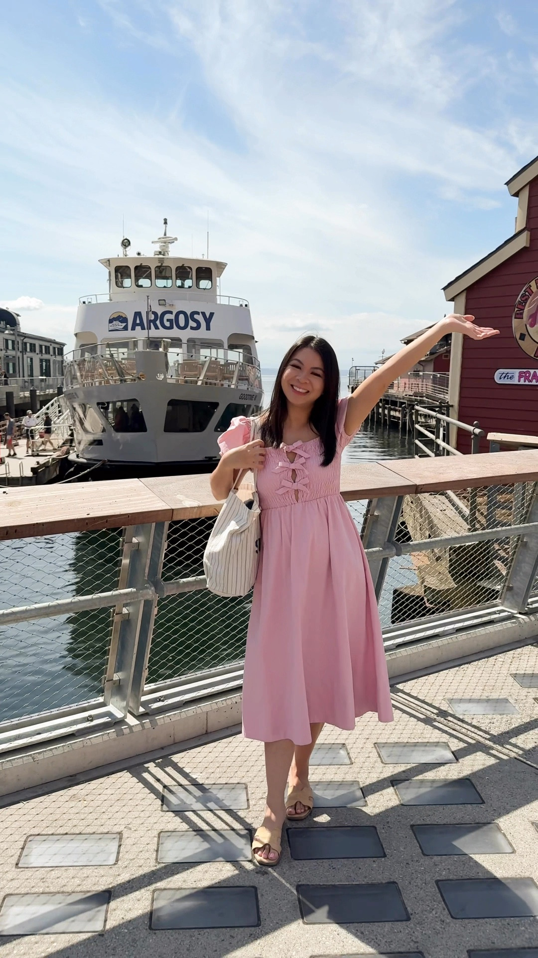 ADD THIS TO YOUR SEATTLE BUCKET LIST! Whether you're local like me or just visiting, the Locks Cruise @argosycruises is such a fun way to explore Seattle by water and take in the stunning views we have here. It's a one-way cruise, so when you end at the pier, you can hop off and explore the newly revamped Seattle waterfront or take the CitySightseeing bus back to your starting point.

Summer outfits, pink bow dress, tutu dress for girls and toddlers, bow sandals

#LTKBaby #LTKFamily #LTKSaleAlert