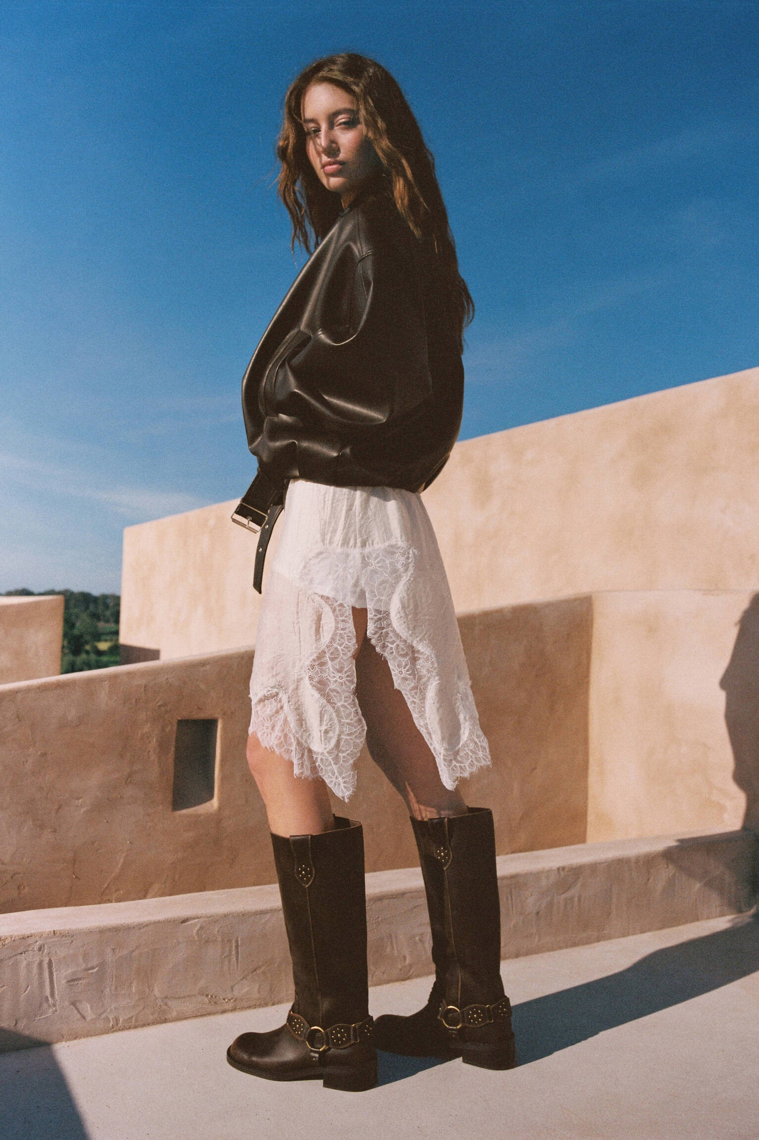 Studded biker boots - Pull&Bear United Kingdom | PULL and BEAR UK