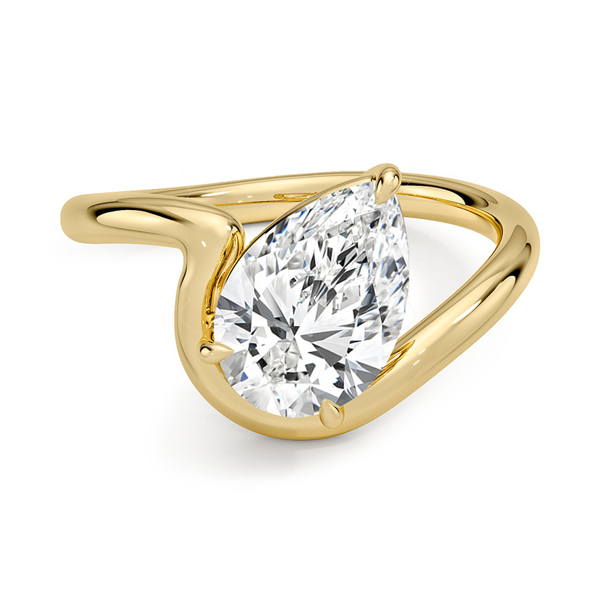 Aire Solitaire Ring in 18K Yellow Gold | Brilliant Earth