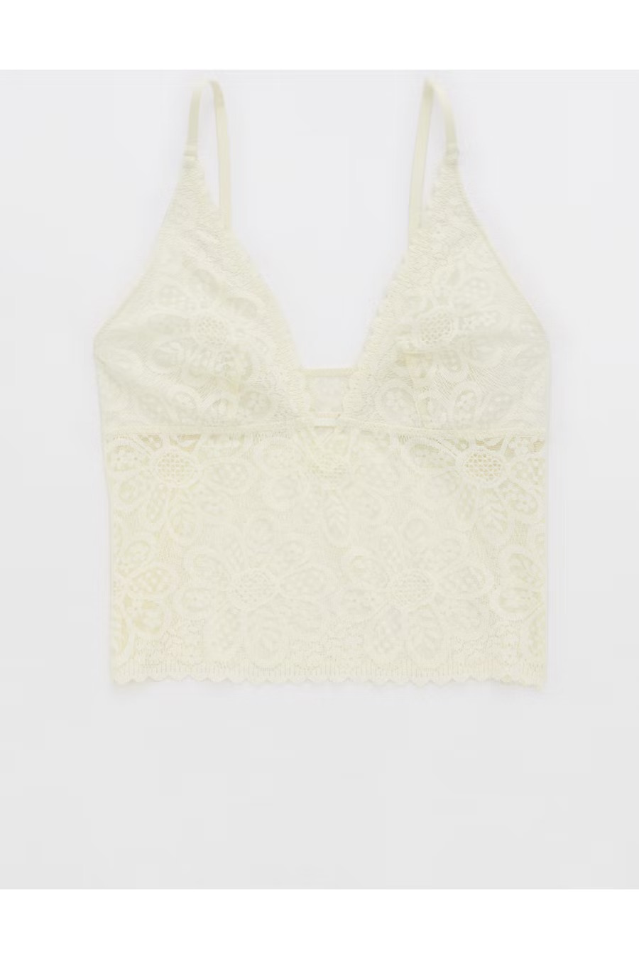 Show Off Coquette Lace Bra Top Women's Soft Muslin L | Aerie