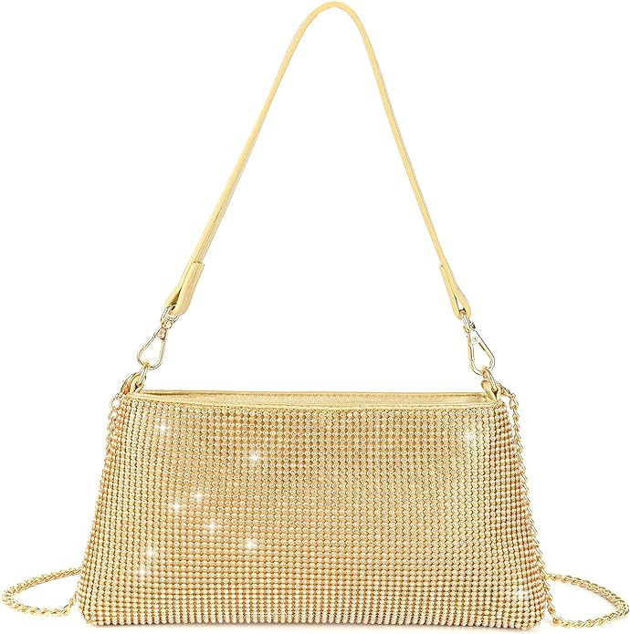 Valleycomfy Bling Evening Clutch Bag for Women Lady Girl Bride Rhinestone Purse For Prom Cocktail... | Amazon (US)
