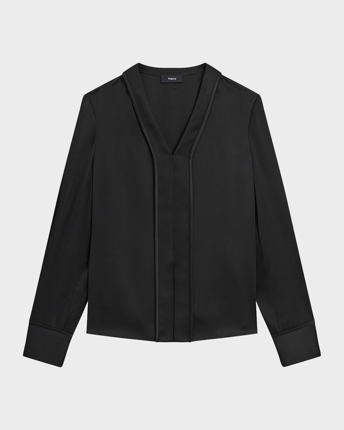 Long-Sleeve Satin Blouse | Neiman Marcus