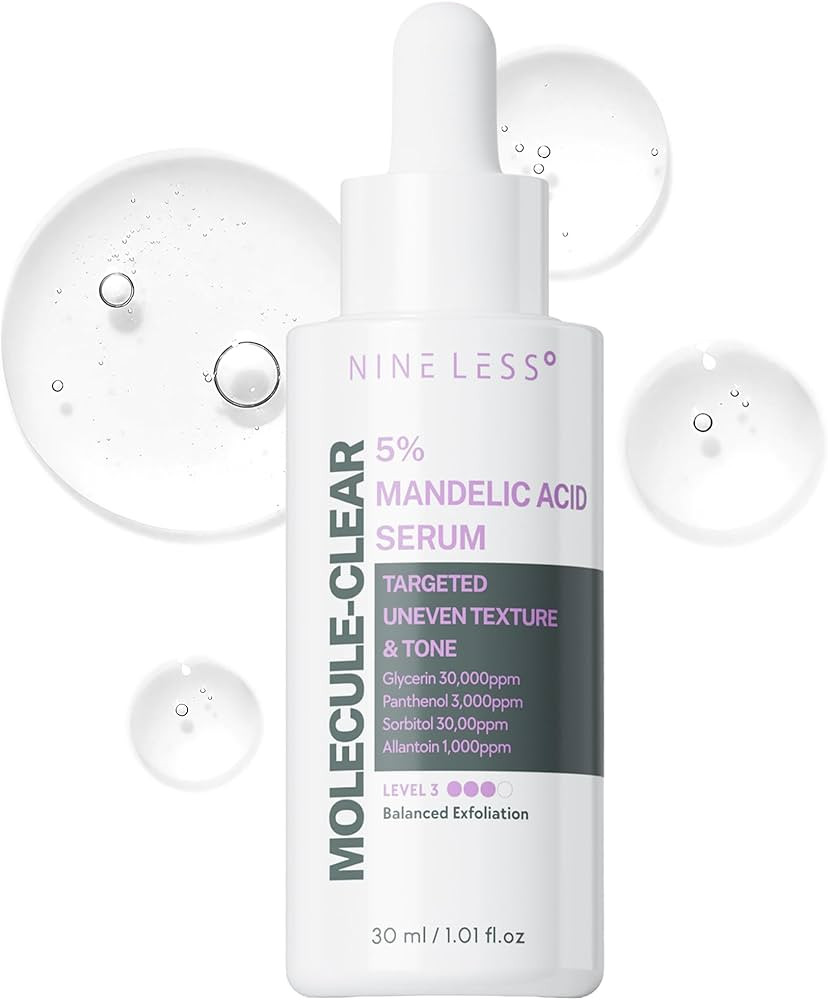 NINELESS Molecule-Clear 5% Mandelic Acid Serum - Korean Skincare Gentle AHA Exfoliating for Sensi... | Amazon (US)